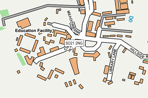 SO21 2NG map - OS OpenMap – Local (Ordnance Survey)