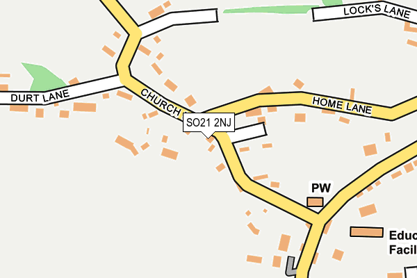 SO21 2NJ map - OS OpenMap – Local (Ordnance Survey)