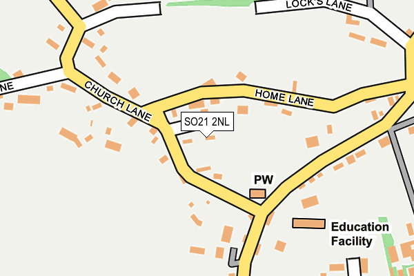 SO21 2NL map - OS OpenMap – Local (Ordnance Survey)