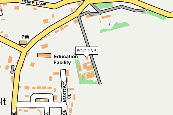 SO21 2NP map - OS OpenMap – Local (Ordnance Survey)