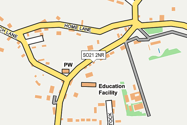 SO21 2NR map - OS OpenMap – Local (Ordnance Survey)