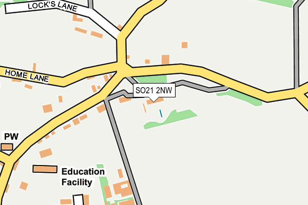 SO21 2NW map - OS OpenMap – Local (Ordnance Survey)