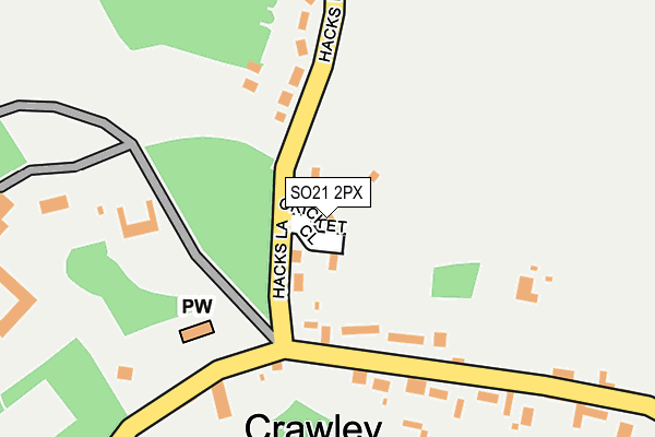 SO21 2PX map - OS OpenMap – Local (Ordnance Survey)