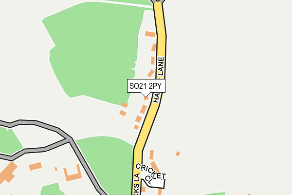 SO21 2PY map - OS OpenMap – Local (Ordnance Survey)