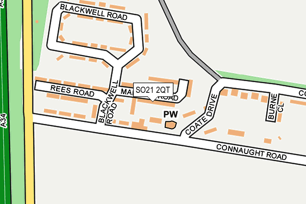 SO21 2QT map - OS OpenMap – Local (Ordnance Survey)