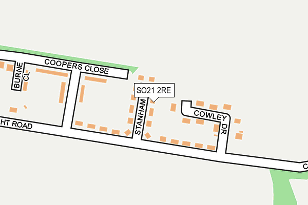 SO21 2RE map - OS OpenMap – Local (Ordnance Survey)