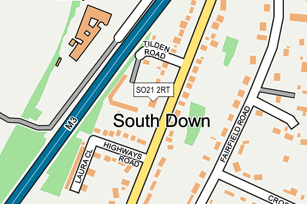 SO21 2RT map - OS OpenMap – Local (Ordnance Survey)