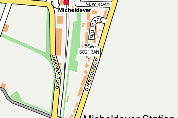 SO21 3AN map - OS OpenMap – Local (Ordnance Survey)