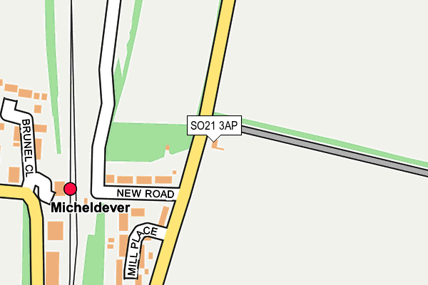 SO21 3AP map - OS OpenMap – Local (Ordnance Survey)