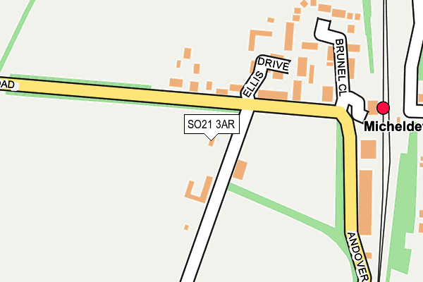 SO21 3AR map - OS OpenMap – Local (Ordnance Survey)