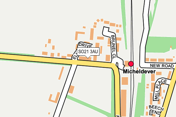 SO21 3AU map - OS OpenMap – Local (Ordnance Survey)