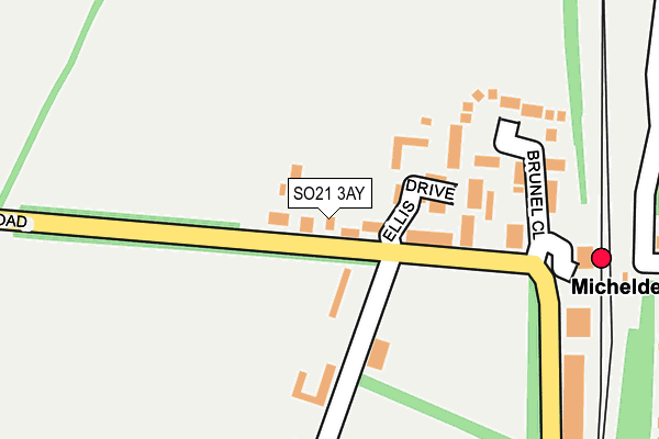 SO21 3AY map - OS OpenMap – Local (Ordnance Survey)