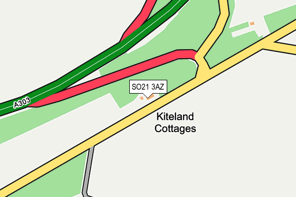 SO21 3AZ map - OS OpenMap – Local (Ordnance Survey)