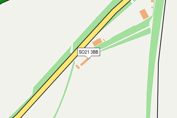 SO21 3BB map - OS OpenMap – Local (Ordnance Survey)