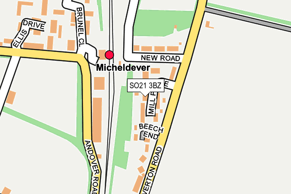 SO21 3BZ map - OS OpenMap – Local (Ordnance Survey)