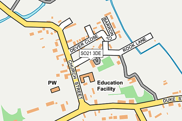 SO21 3DE map - OS OpenMap – Local (Ordnance Survey)