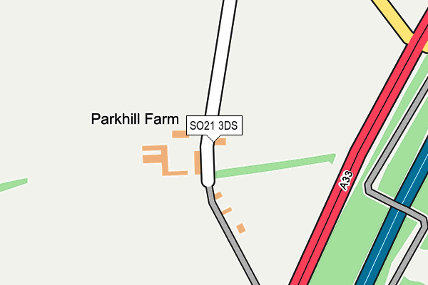 SO21 3DS map - OS OpenMap – Local (Ordnance Survey)