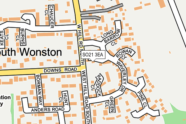 SO21 3EA map - OS OpenMap – Local (Ordnance Survey)