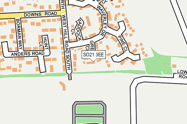 SO21 3EE map - OS OpenMap – Local (Ordnance Survey)