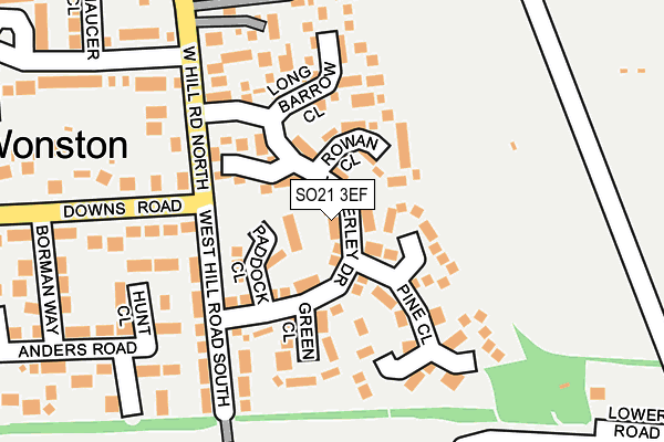 SO21 3EF map - OS OpenMap – Local (Ordnance Survey)