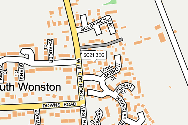 SO21 3EG map - OS OpenMap – Local (Ordnance Survey)