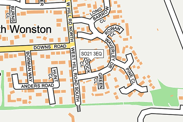 SO21 3EQ map - OS OpenMap – Local (Ordnance Survey)