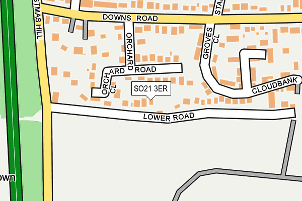 SO21 3ER map - OS OpenMap – Local (Ordnance Survey)