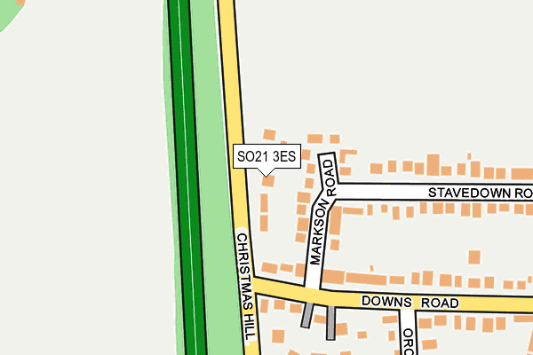 SO21 3ES map - OS OpenMap – Local (Ordnance Survey)