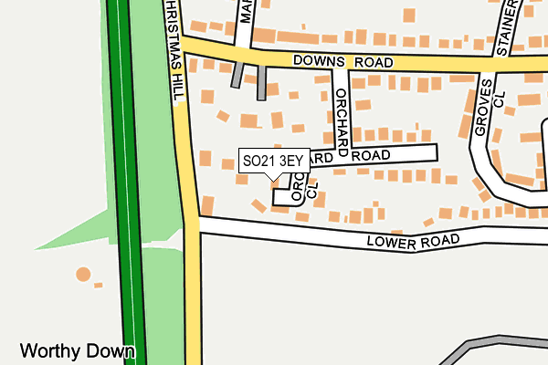 SO21 3EY map - OS OpenMap – Local (Ordnance Survey)