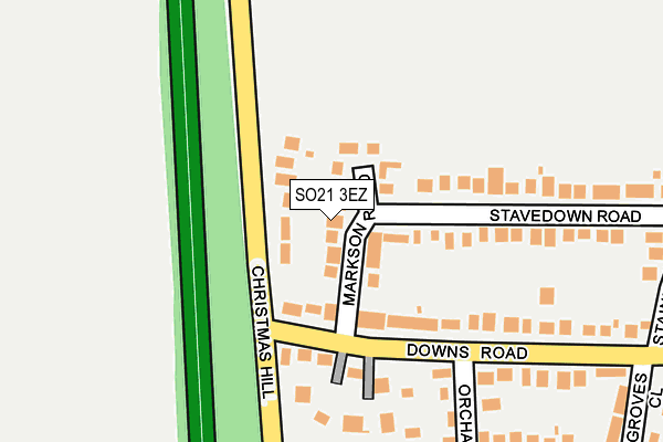 SO21 3EZ map - OS OpenMap – Local (Ordnance Survey)