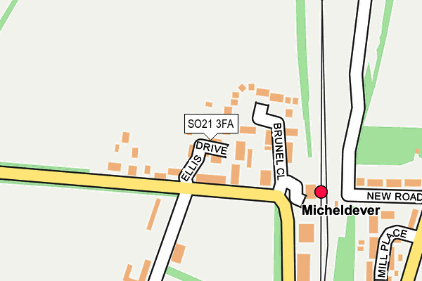 SO21 3FA map - OS OpenMap – Local (Ordnance Survey)