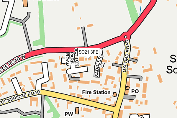 SO21 3FE map - OS OpenMap – Local (Ordnance Survey)