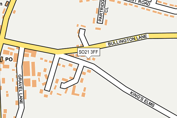 SO21 3FF map - OS OpenMap – Local (Ordnance Survey)