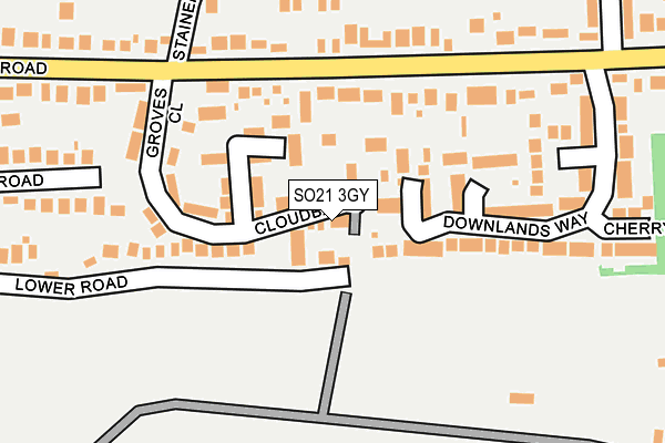 SO21 3GY map - OS OpenMap – Local (Ordnance Survey)