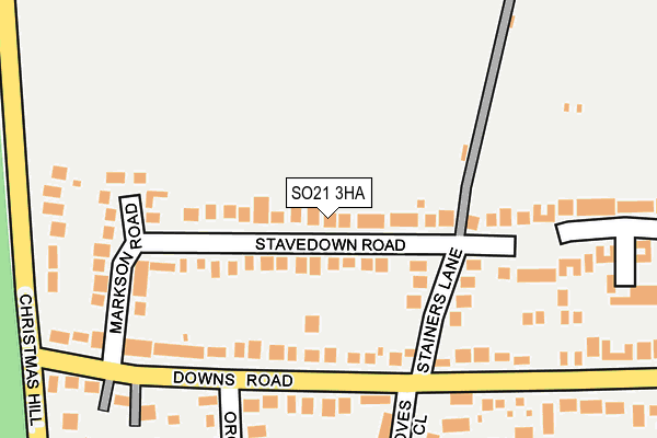 SO21 3HA map - OS OpenMap – Local (Ordnance Survey)