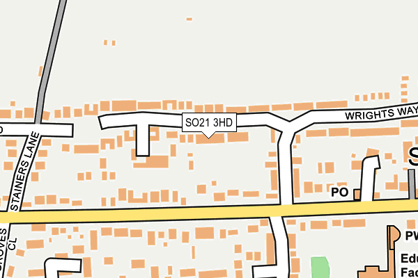 SO21 3HD map - OS OpenMap – Local (Ordnance Survey)