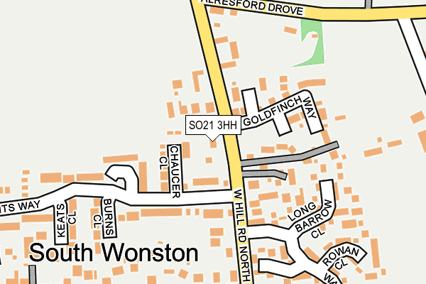 SO21 3HH map - OS OpenMap – Local (Ordnance Survey)