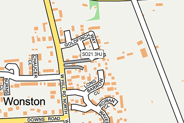 SO21 3HJ map - OS OpenMap – Local (Ordnance Survey)