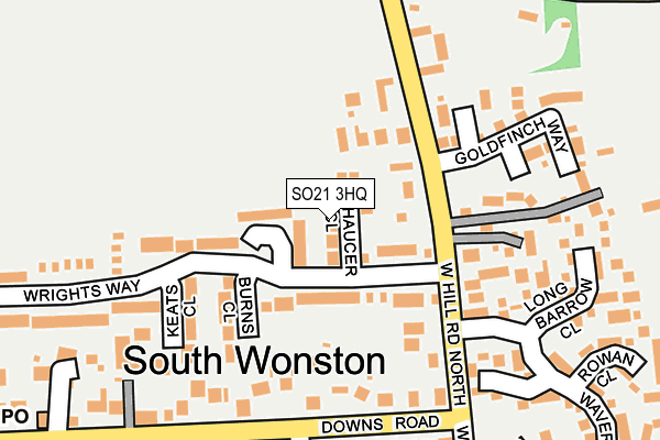 SO21 3HQ map - OS OpenMap – Local (Ordnance Survey)