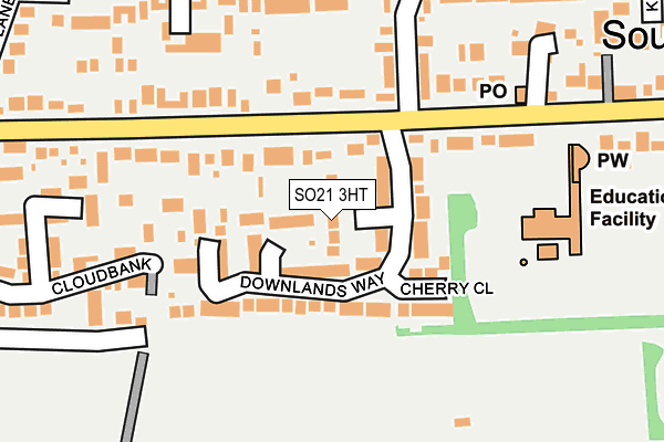 SO21 3HT map - OS OpenMap – Local (Ordnance Survey)