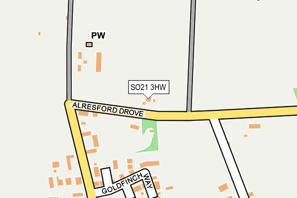 SO21 3HW map - OS OpenMap – Local (Ordnance Survey)