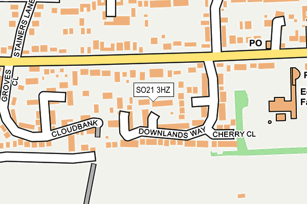 SO21 3HZ map - OS OpenMap – Local (Ordnance Survey)