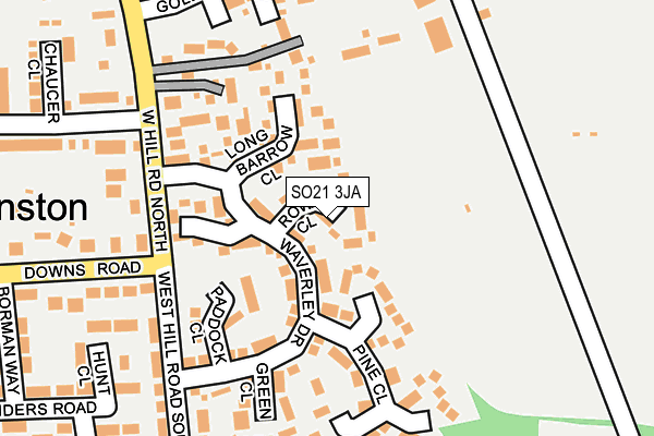 SO21 3JA map - OS OpenMap – Local (Ordnance Survey)