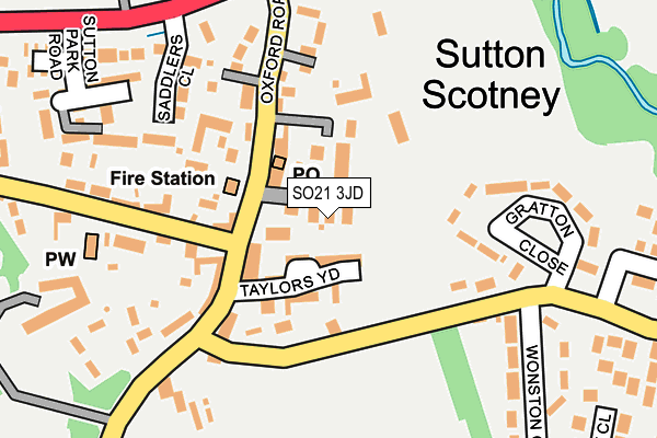 SO21 3JD map - OS OpenMap – Local (Ordnance Survey)