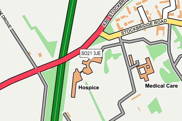 SO21 3JE map - OS OpenMap – Local (Ordnance Survey)