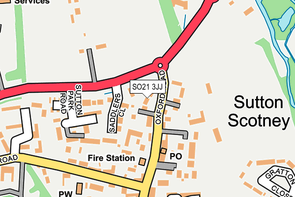 SO21 3JJ map - OS OpenMap – Local (Ordnance Survey)