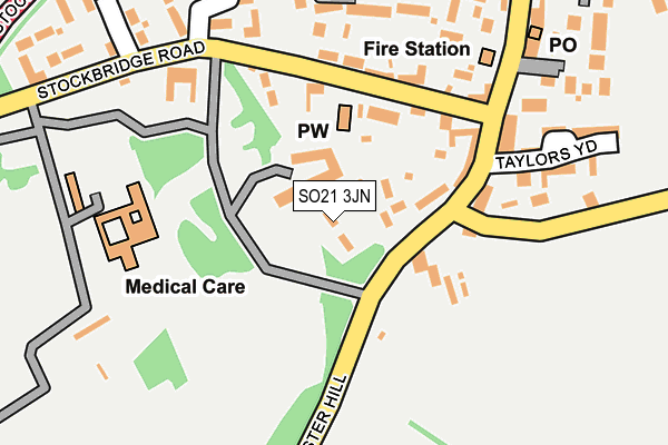 SO21 3JN map - OS OpenMap – Local (Ordnance Survey)