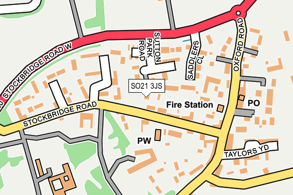 SO21 3JS map - OS OpenMap – Local (Ordnance Survey)