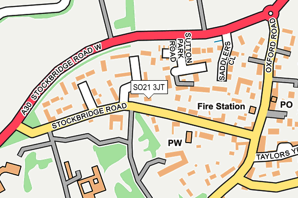 SO21 3JT map - OS OpenMap – Local (Ordnance Survey)