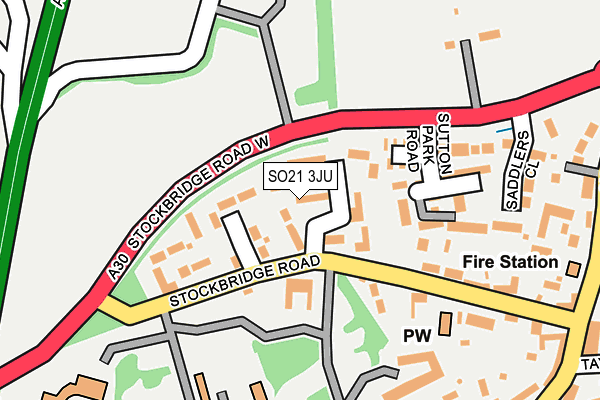 SO21 3JU map - OS OpenMap – Local (Ordnance Survey)